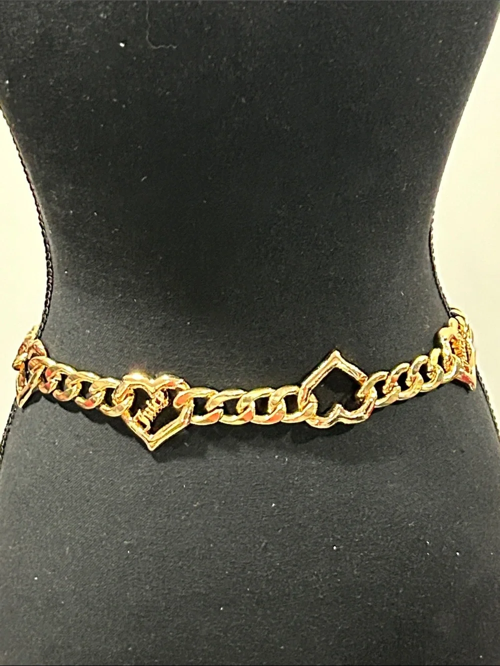 Juicy Couture Gold Heart Chain Belt